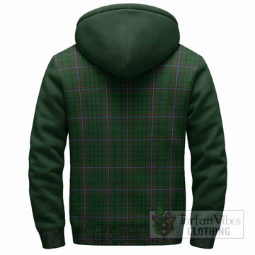 MacRae (McRae) Tartan Accent Sherpa Hoodie with Family Crest