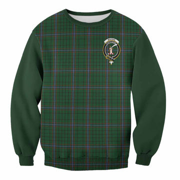 MacRae (McRae) Tartan Accent Sweatshirt with Family Crest
