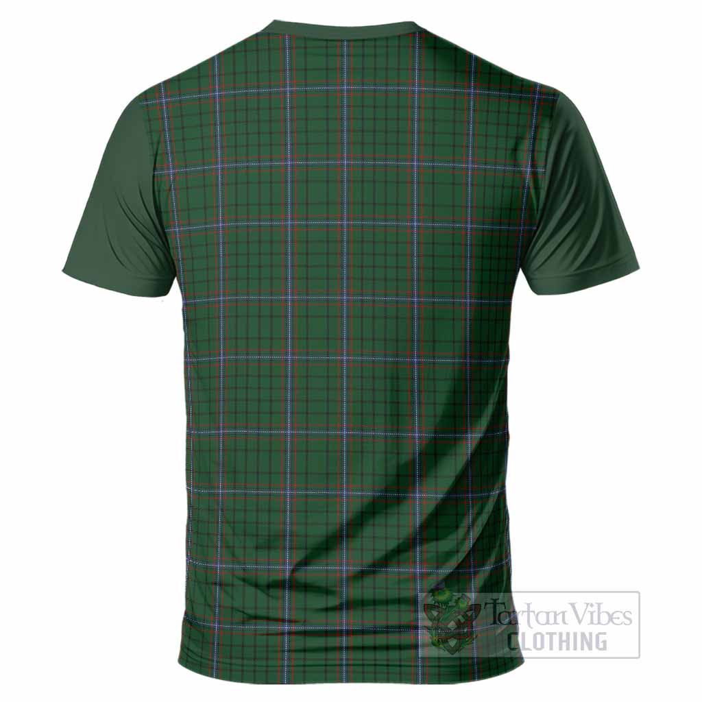 MacRae (McRae) Tartan Accent T-Shirt with Family Crest