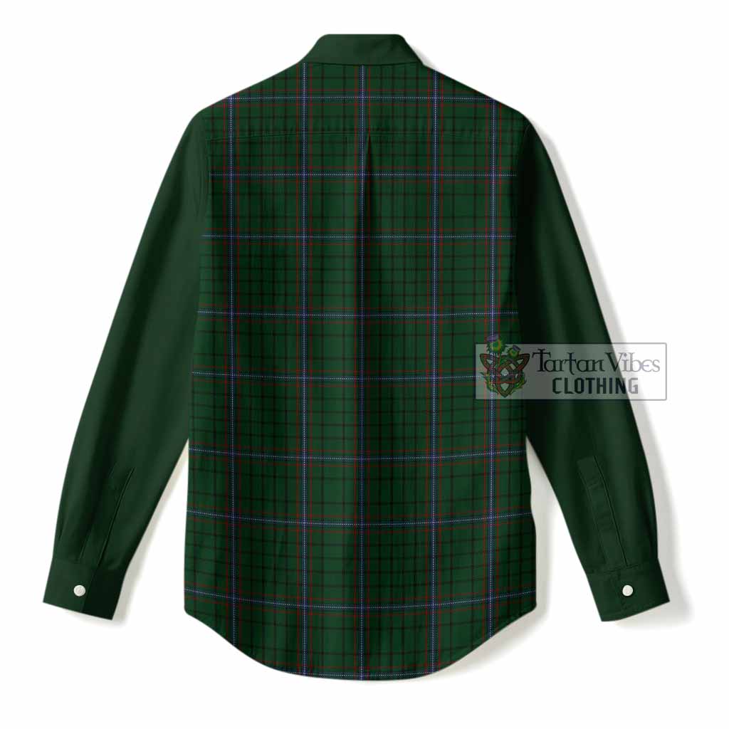 MacRae (McRae) Tartan Accent Women Casual Shirt with Family Crest