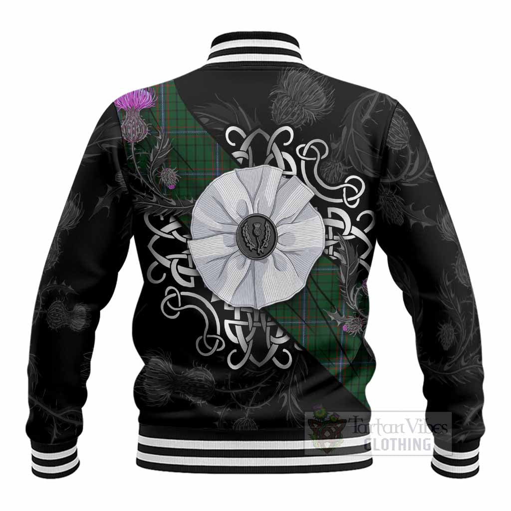 MacRae (McRae) Tartan Baseball Jacket Jacobite White Rose - Tartan Vibes Clothing