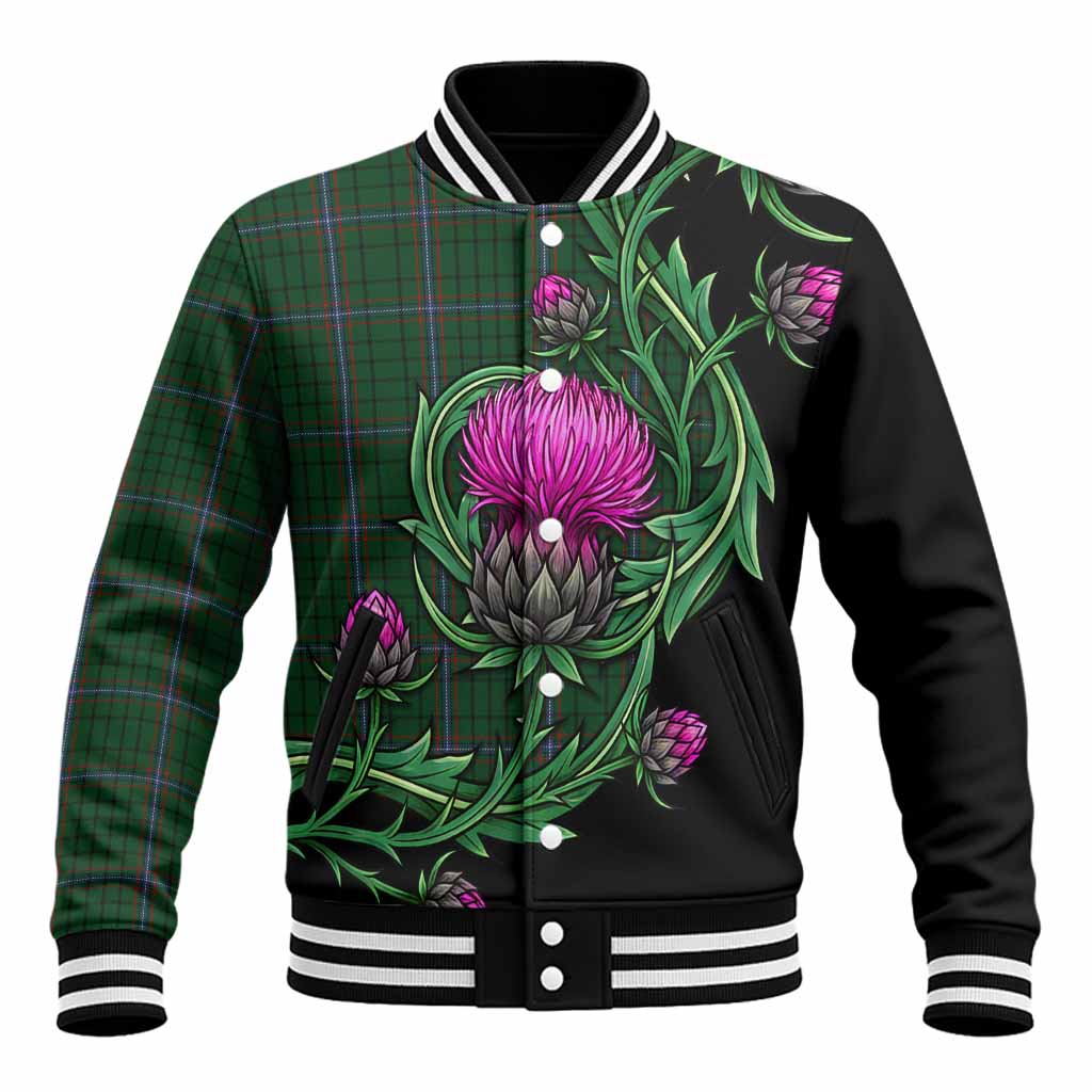 MacRae (McRae) Tartan Baseball Jacket Resilient Scottish Thistle Unisex - Tartan Vibes Clothing