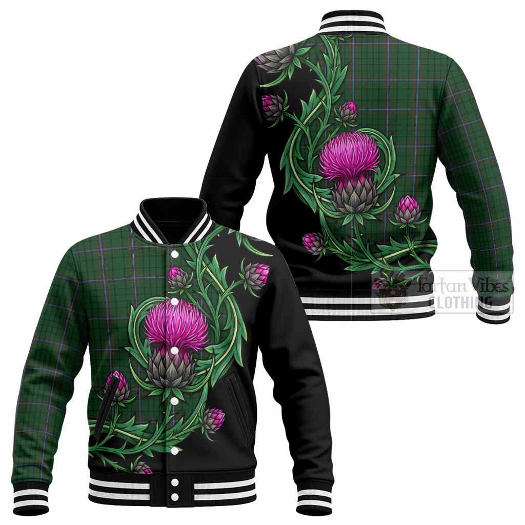 MacRae (McRae) Tartan Baseball Jacket Resilient Scottish Thistle - Tartan Vibes Clothing