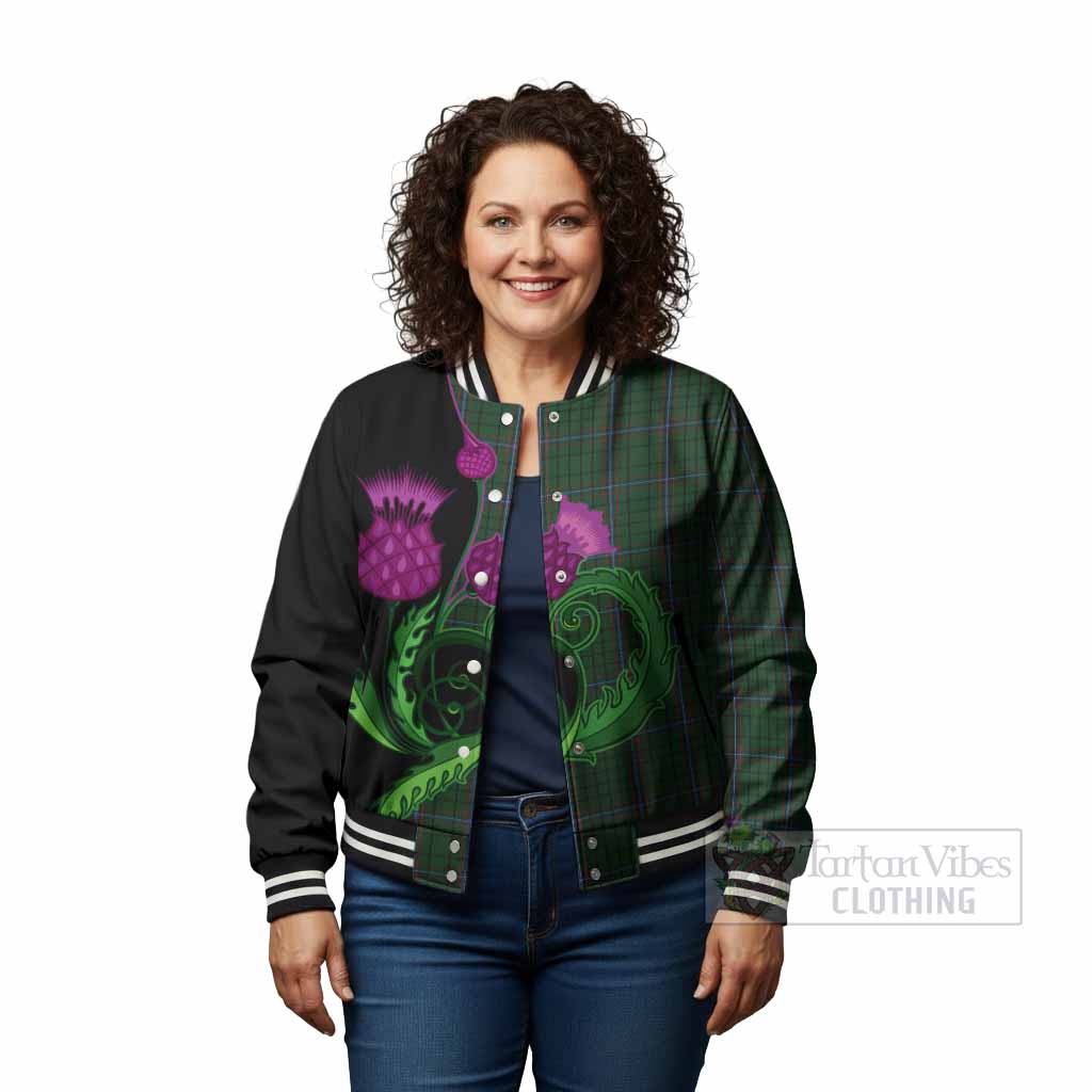 MacRae (McRae) Tartan Baseball Jacket Traditional Scottish Thistle