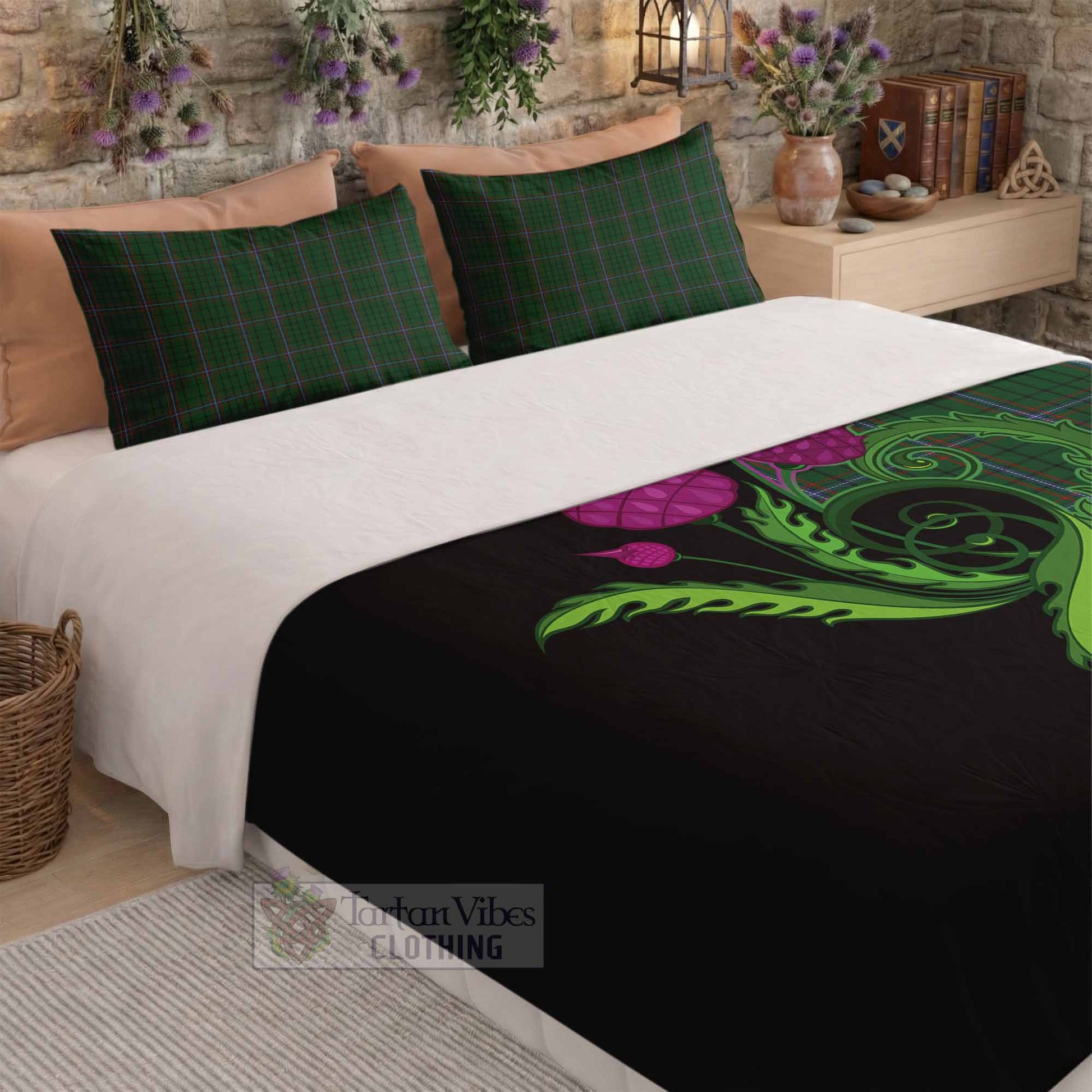 MacRae (McRae) Tartan Bedding Set Traditional Scottish Thistle - Tartan Vibes Clothing