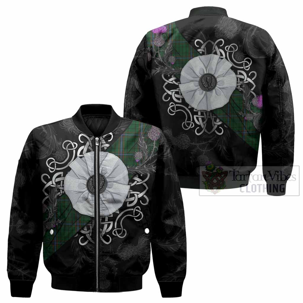 MacRae (McRae) Tartan Bomber Jacket Jacobite White Rose - Tartan Vibes Clothing