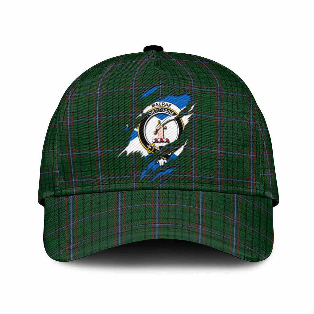 MacRae (McRae) Tartan Classic Cap with Family Crest In Me Style
