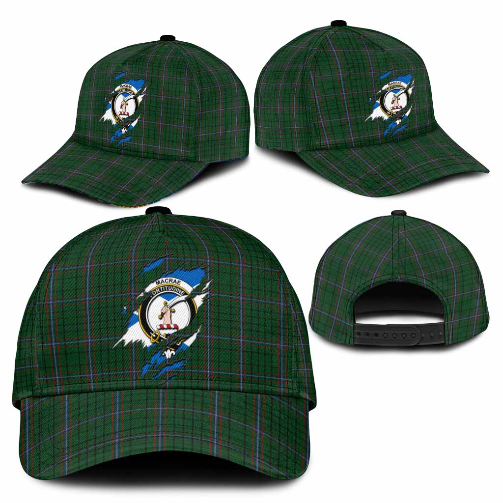MacRae (McRae) Tartan Classic Cap with Family Crest In Me Style