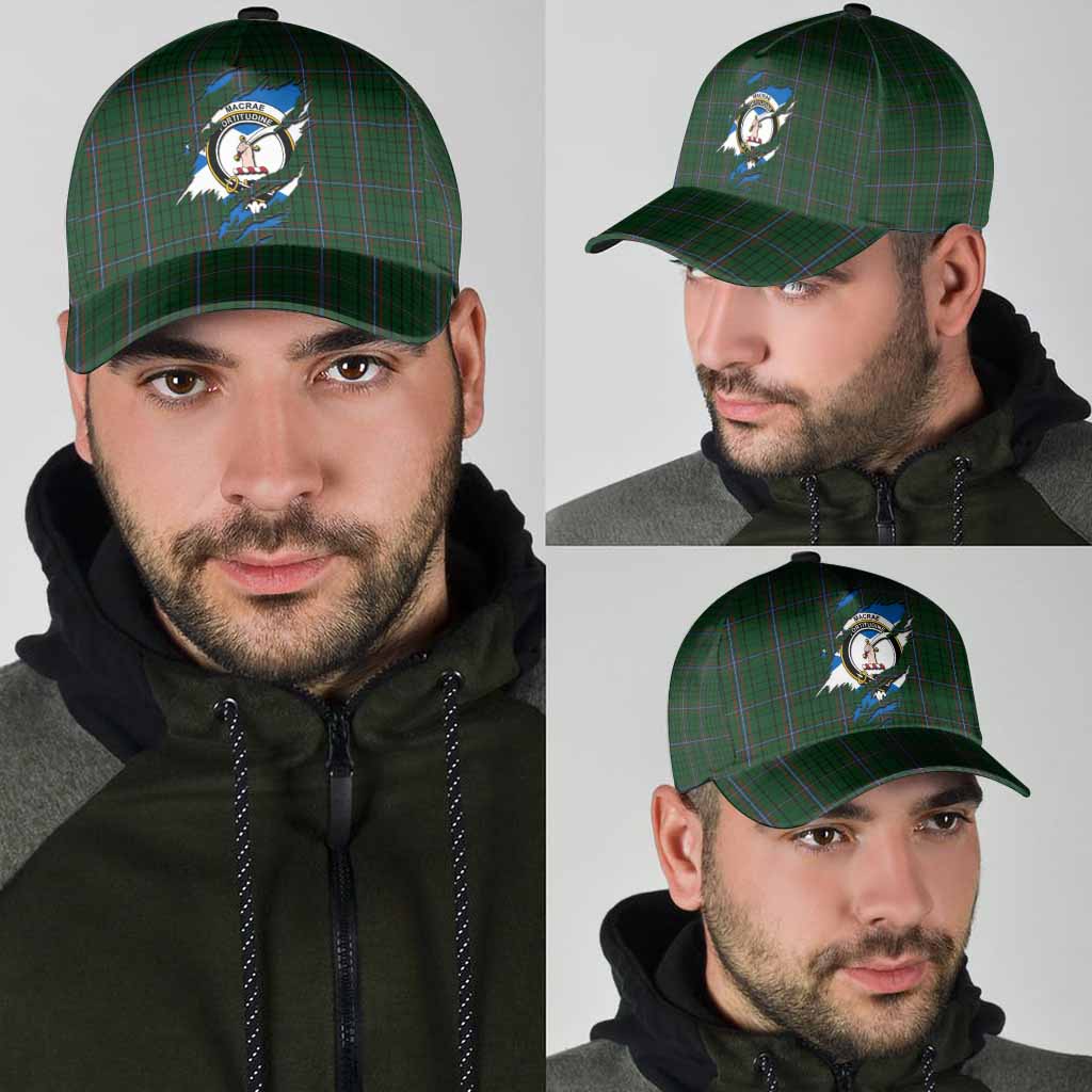 MacRae (McRae) Tartan Classic Cap with Family Crest In Me Style