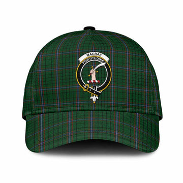 MacRae (McRae) Tartan Classic Cap with Family Crest