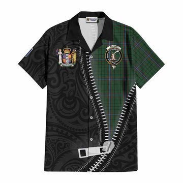 MacRae (McRae) Tartan Cotton Hawaiian Shirt New Zealand Pattern Unique Zipper Stylized