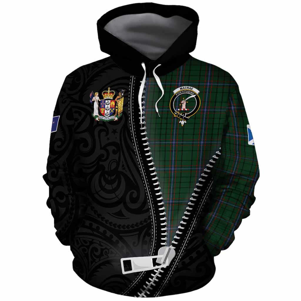 MacRae (McRae) Tartan Cotton Hoodie New Zealand Pattern Unique Zipper Stylized