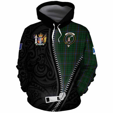 MacRae (McRae) Tartan Cotton Hoodie New Zealand Pattern Unique Zipper Stylized