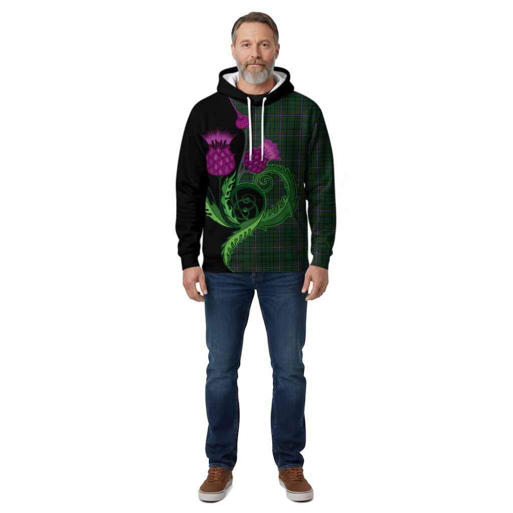 MacRae (McRae) Tartan Cotton Hoodie Traditional Scottish Thistle