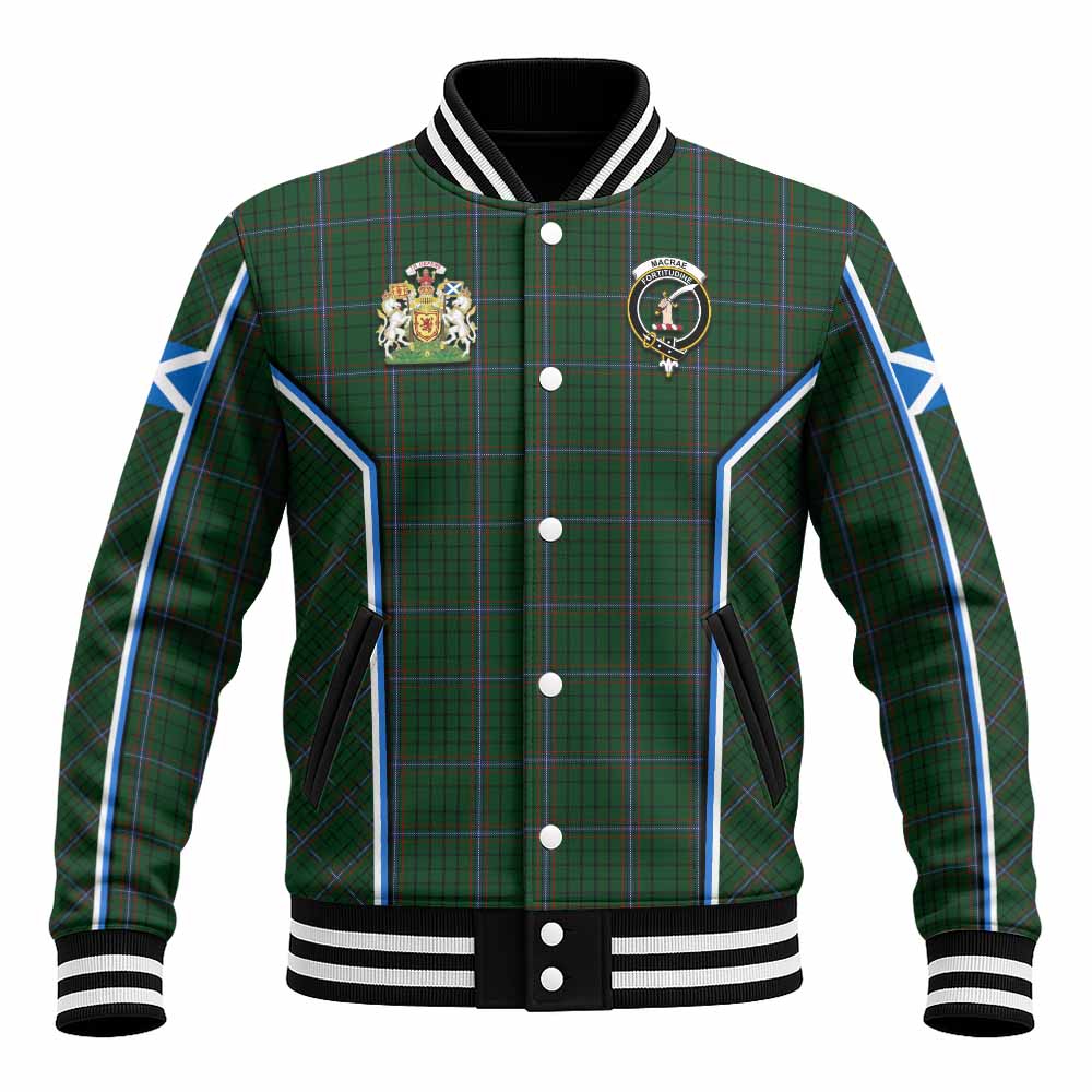 MacRae (McRae) Tartan Crest Baseball Jacket Scotland Coat of Arm Flag Style - Tartan Vibes Clothing