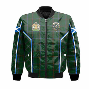 MacRae (McRae) Tartan Crest Bomber Jacket Scotland Coat of Arm Flag Style