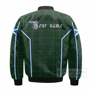 MacRae (McRae) Tartan Crest Bomber Jacket Scotland Coat of Arm Flag Style