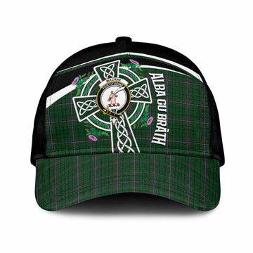MacRae (McRae) Tartan Crest Classic Cap Scottish Thistle Celtic Cross Alba Gu Brath