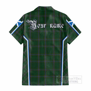 MacRae (McRae) Tartan Crest Cotton Hawaiian Shirt Scotland Coat of Arm Flag Style - Tartan Vibes Clothing