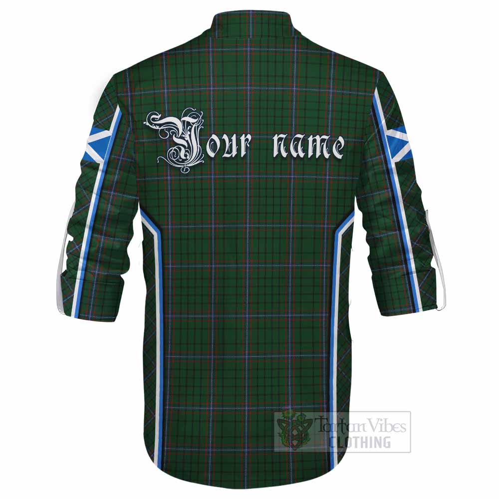 MacRae (McRae) Tartan Crest Ghillie Kilt Shirt Scotland Coat of Arm Flag Style - Tartan Vibes Clothing