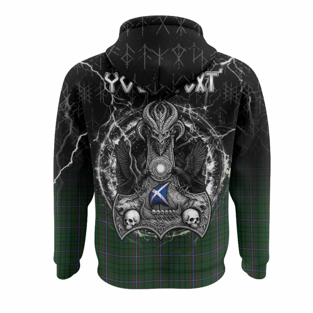 MacRae (McRae) Tartan Crest Hoodie Celtic Odin's Raven Legacy