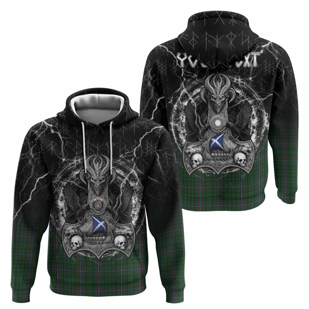 MacRae (McRae) Tartan Crest Hoodie Celtic Odin's Raven Legacy