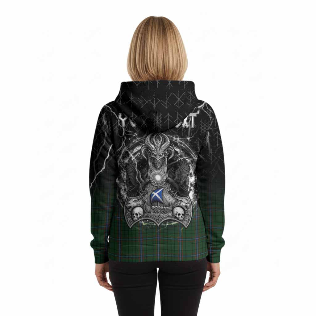 MacRae (McRae) Tartan Crest Hoodie Celtic Odin's Raven Legacy