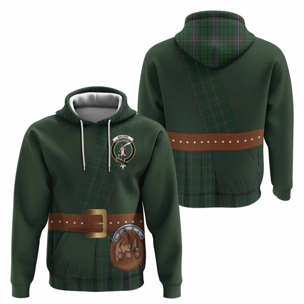 MacRae (McRae) Tartan Crest Hoodie Kilt Costume Style