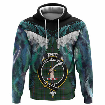 MacRae (McRae) Tartan Crest Hoodie New Zealand Maori Korowai Cloak