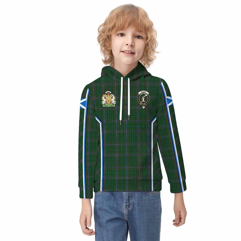MacRae (McRae) Tartan Crest Kid Hoodie Scotland Coat of Arm Flag Style - Tartan Vibes Clothing