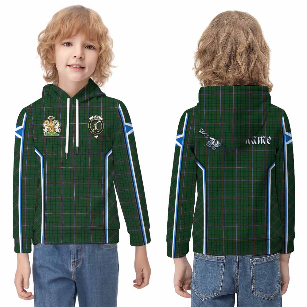 MacRae (McRae) Tartan Crest Kid Hoodie Scotland Coat of Arm Flag Style - Tartan Vibes Clothing
