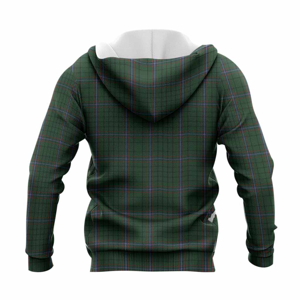 MacRae (McRae) Tartan Crest Knitted Hoodie Ferocious Lion Style