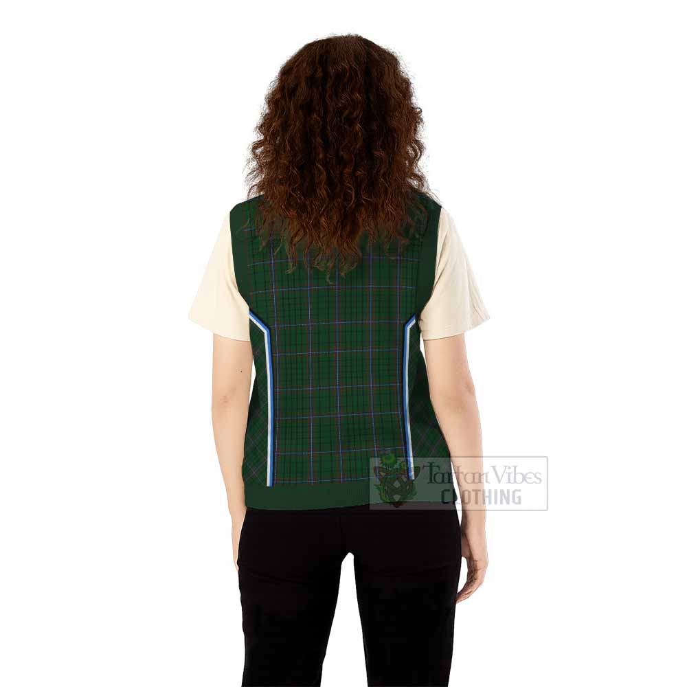 MacRae (McRae) Tartan Crest Knitted V-Neck Vest Scotland Coat of Arm Flag Style - Tartan Vibes Clothing