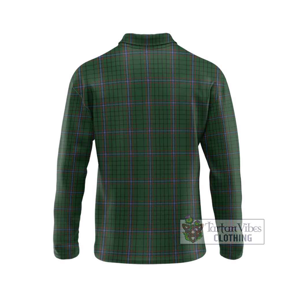 MacRae (McRae) Tartan Crest Long Sleeve Polo Shirt Ferocious Lion Style