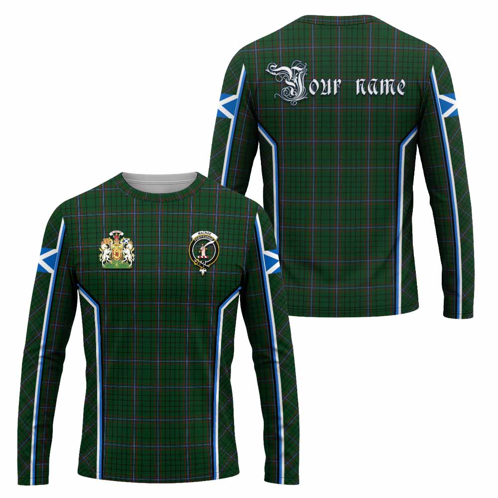 MacRae (McRae) Tartan Crest Long Sleeve T-Shirt Scotland Coat of Arm Flag Style - Tartan Vibes Clothing