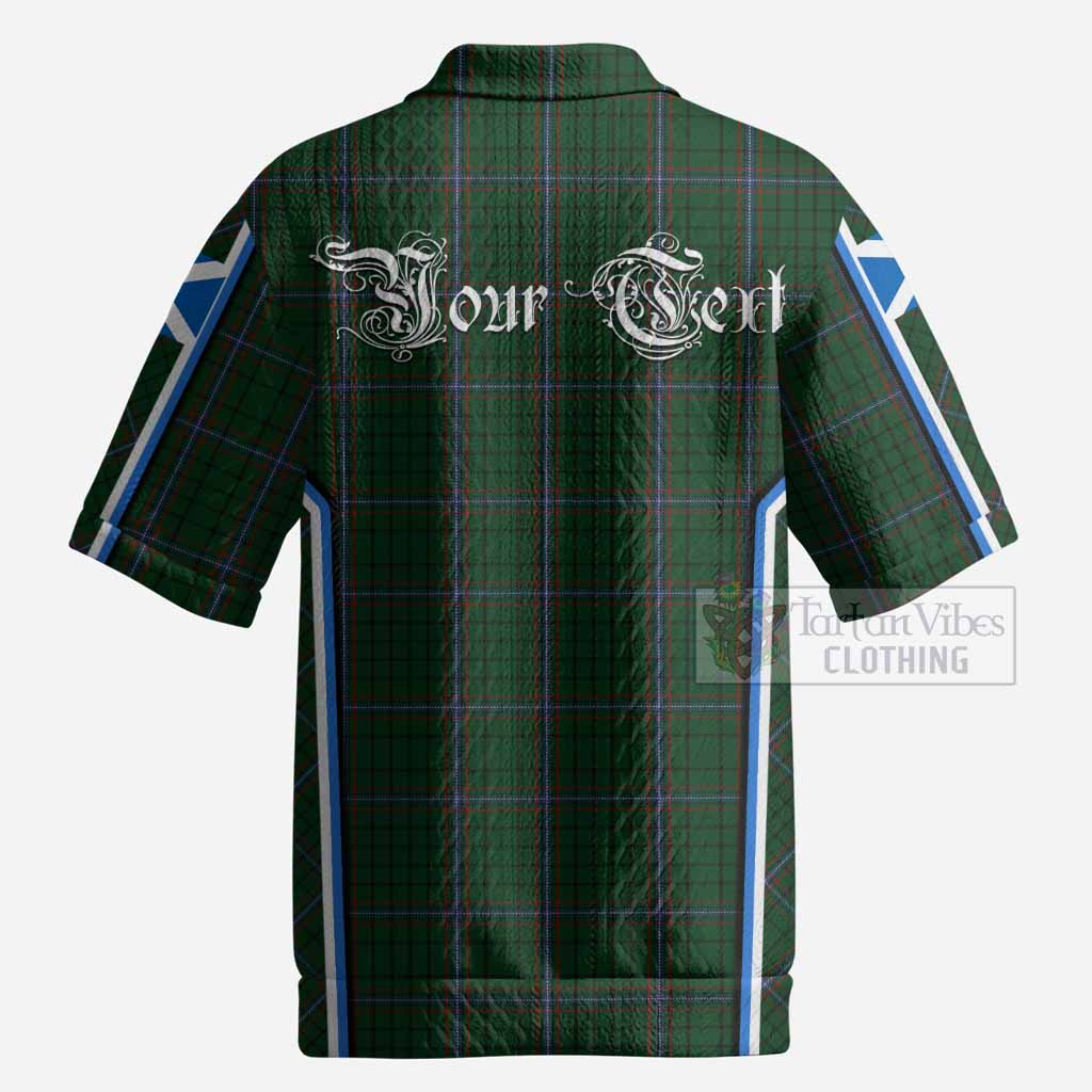 MacRae (McRae) Tartan Crest Men’s Polo Sweater Top Scotland Coat of Arm Flag Style