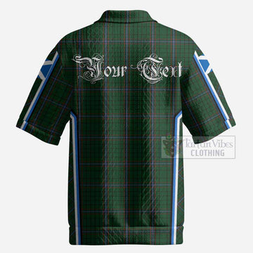 MacRae (McRae) Tartan Crest Men’s Polo Sweater Top Scotland Coat of Arm Flag Style