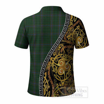 MacRae (McRae) Tartan Crest Polo Shirt Celtic Knot and Triple Trickle Spiral Symbols