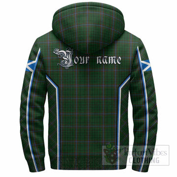 MacRae (McRae) Tartan Crest Sherpa Hoodie Scotland Coat of Arm Flag Style