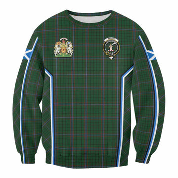 MacRae (McRae) Tartan Crest Sweatshirt Scotland Coat of Arm Flag Style