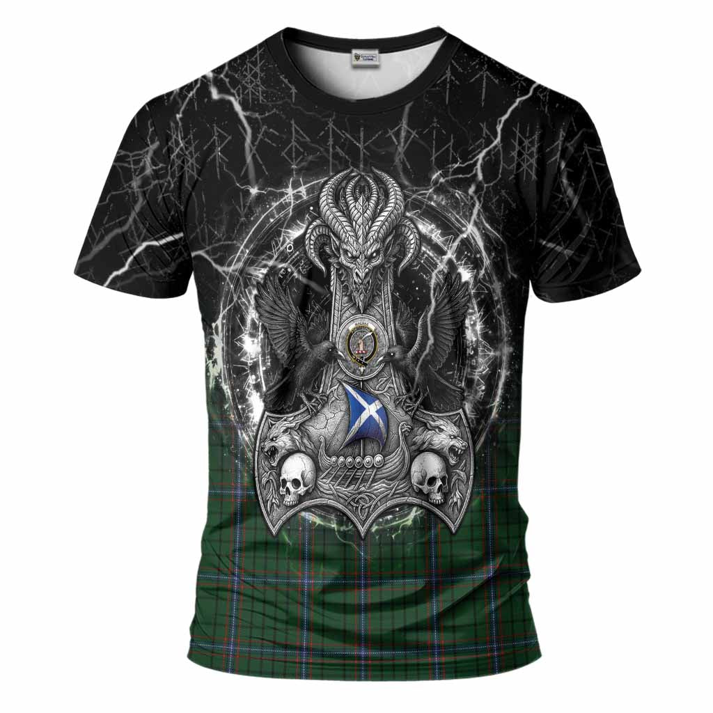 MacRae (McRae) Tartan Crest T-Shirt Celtic Odin's Raven Legacy