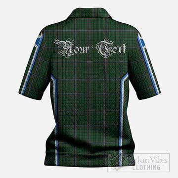 MacRae (McRae) Tartan Crest Women’s Polo Sweater Top Scotland Coat of Arm Flag Style