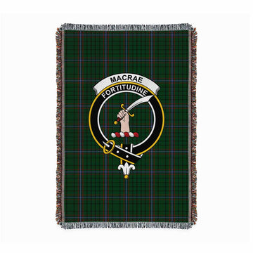 MacRae (McRae) Tartan Crest Woven Blanket S 43 x 67 inches 110 x 170cm - Tartan Vibes Clothing