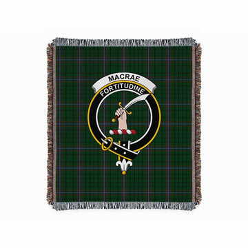 MacRae (McRae) Tartan Crest Woven Blanket M 51 x 60 inches 130 x 150cm - Tartan Vibes Clothing