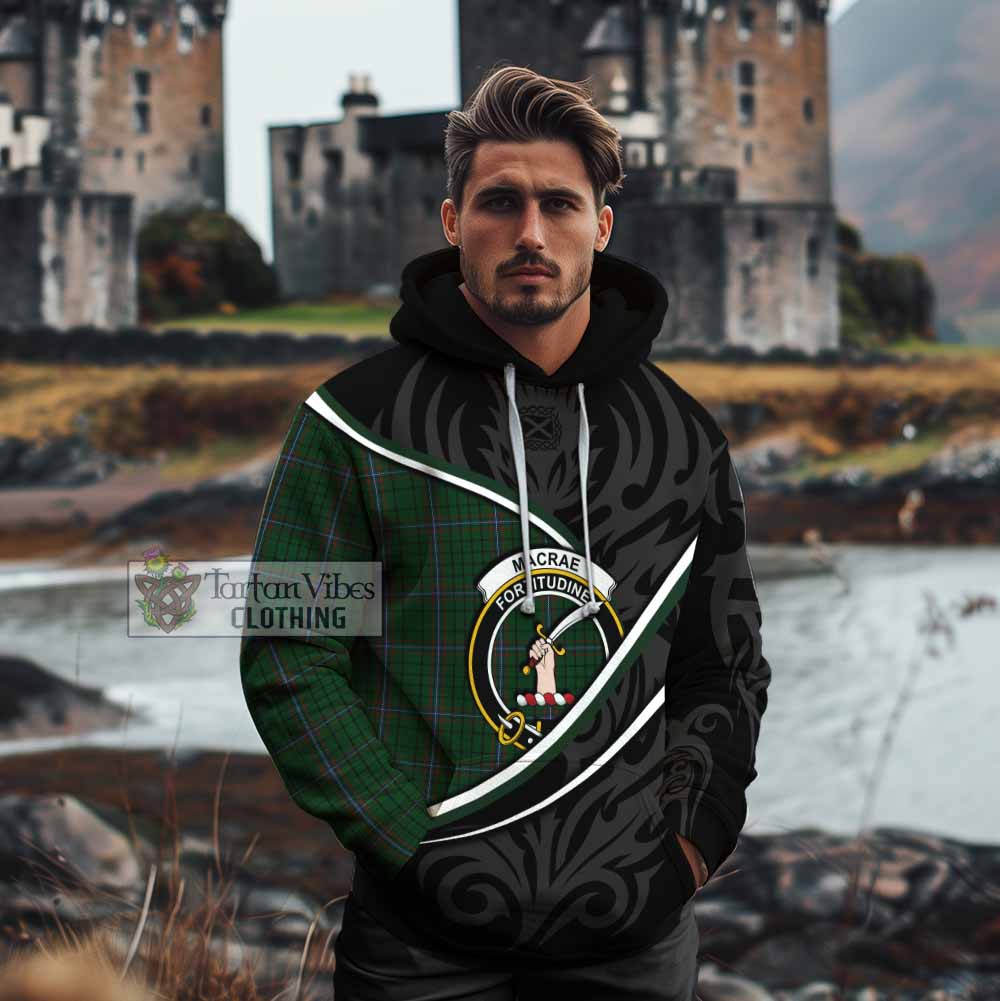 MacRae (McRae) Tartan Family Crest Cotton Hoodie Celtic Scottish Thistle Floral - Tartan Vibes Clothing