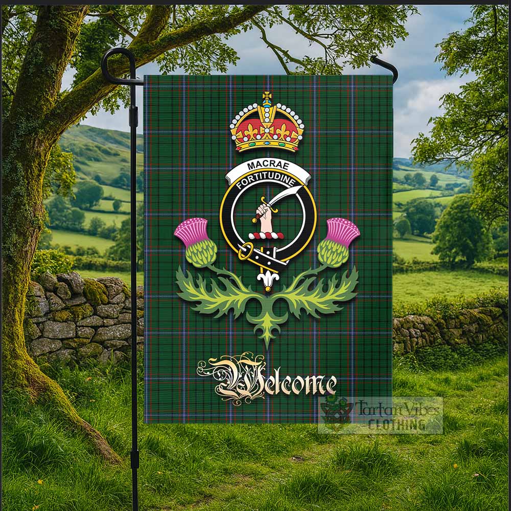 MacRae (McRae) Tartan Family Crest Garden Flag Royal Thistle Welcome Style - Tartan Vibes Clothing