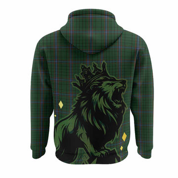 MacRae (McRae) Tartan Family Crest Hoodie Crowned Lion Roaring