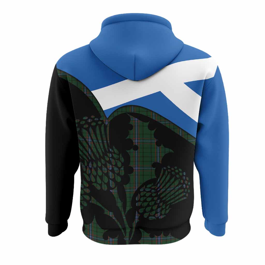 MacRae (McRae) Tartan Family Crest Hoodie Scotland Thistle Floral Flag Style