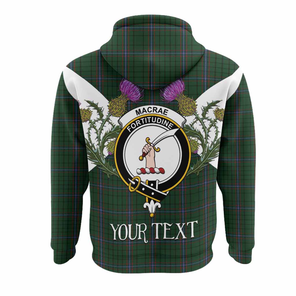 MacRae (McRae) Tartan Family Crest Hoodie Scottish Burns Night Thistle Floral