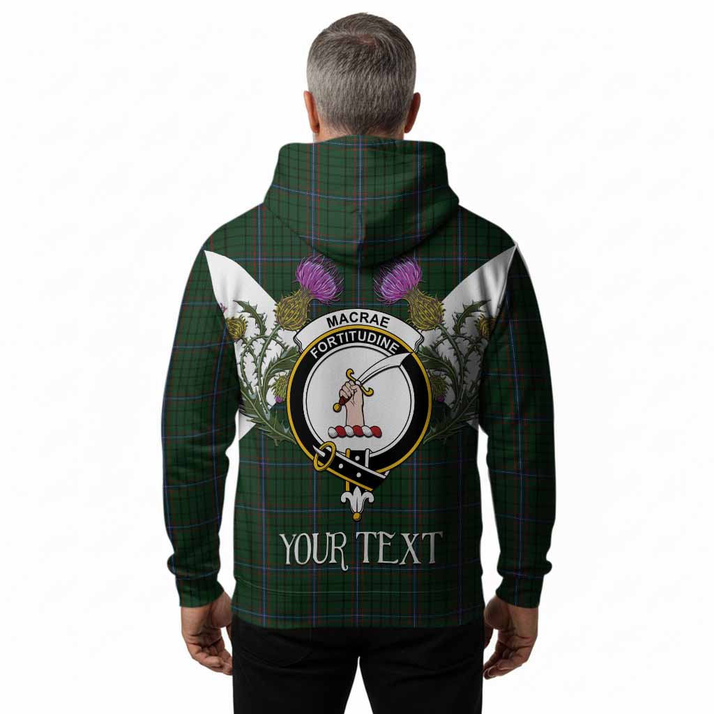 MacRae (McRae) Tartan Family Crest Hoodie Scottish Burns Night Thistle Floral